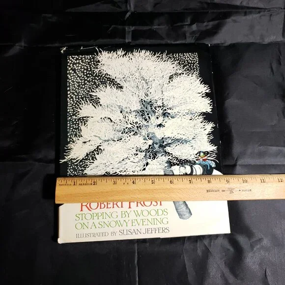 RVHTF EUC 70's Vintage / 1978 Hardcover "Stopping by Woods on a Snowy Evening" - Picture 2 of 15